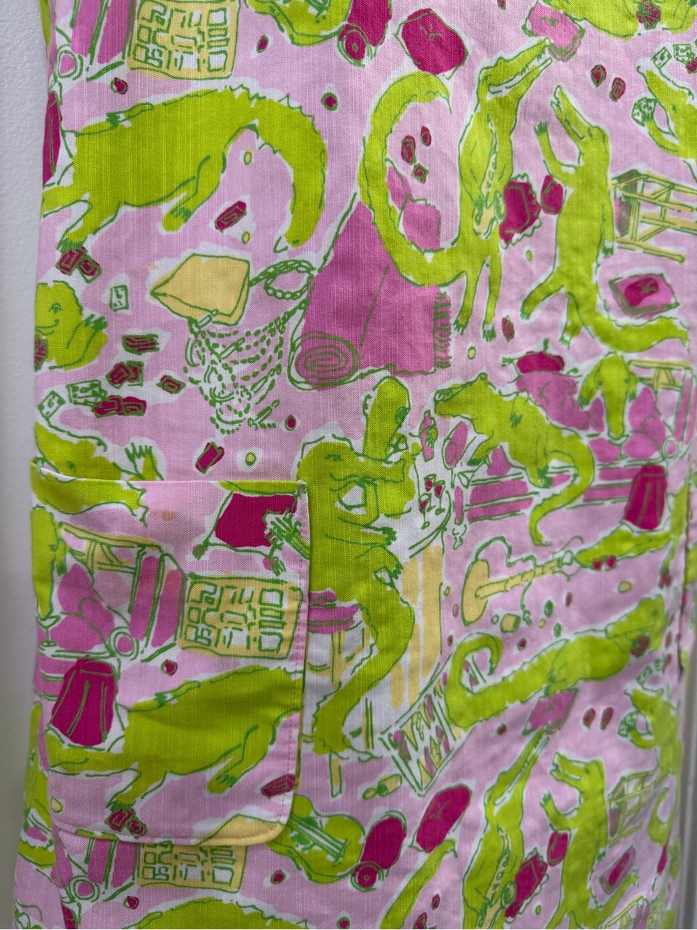 Lilly Pulitzer Vintage Rare Frisky Business Sheath Dress Size 12 Alligator π - Picture 5 of 14
